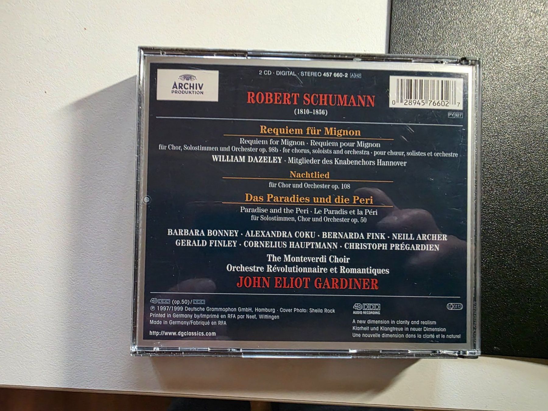CD: CD Klassik - Schumann - Gardinier  Das Paradies und der Peri – Usato da Walterswil BE venduto da Lonitti 1