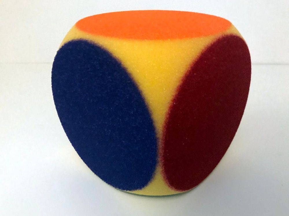 4 Schaumstoffwürfel 5CM Bunt - Große Würfel Für Kinder Lernspiele
