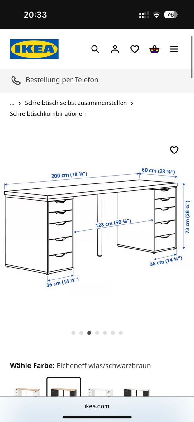 Schreibtische: Schreibtisch LAGKAPTEN / ALEX IKEA – Neu (gemäss Beschreibung) aus Dübendorf von wil_5n9s 2