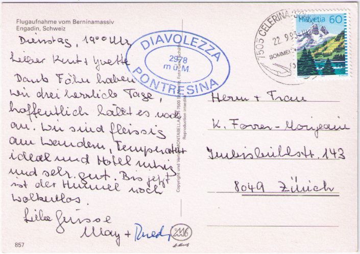 Cartes postales: Berninamassiv - Luftaufnahme – D'occasion à Binningen par Mountainrider 1