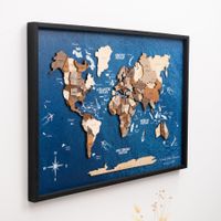Ocean-Vibes für dein Zuhause: "MULTICOLOR / OCEAN"-Weltkarte