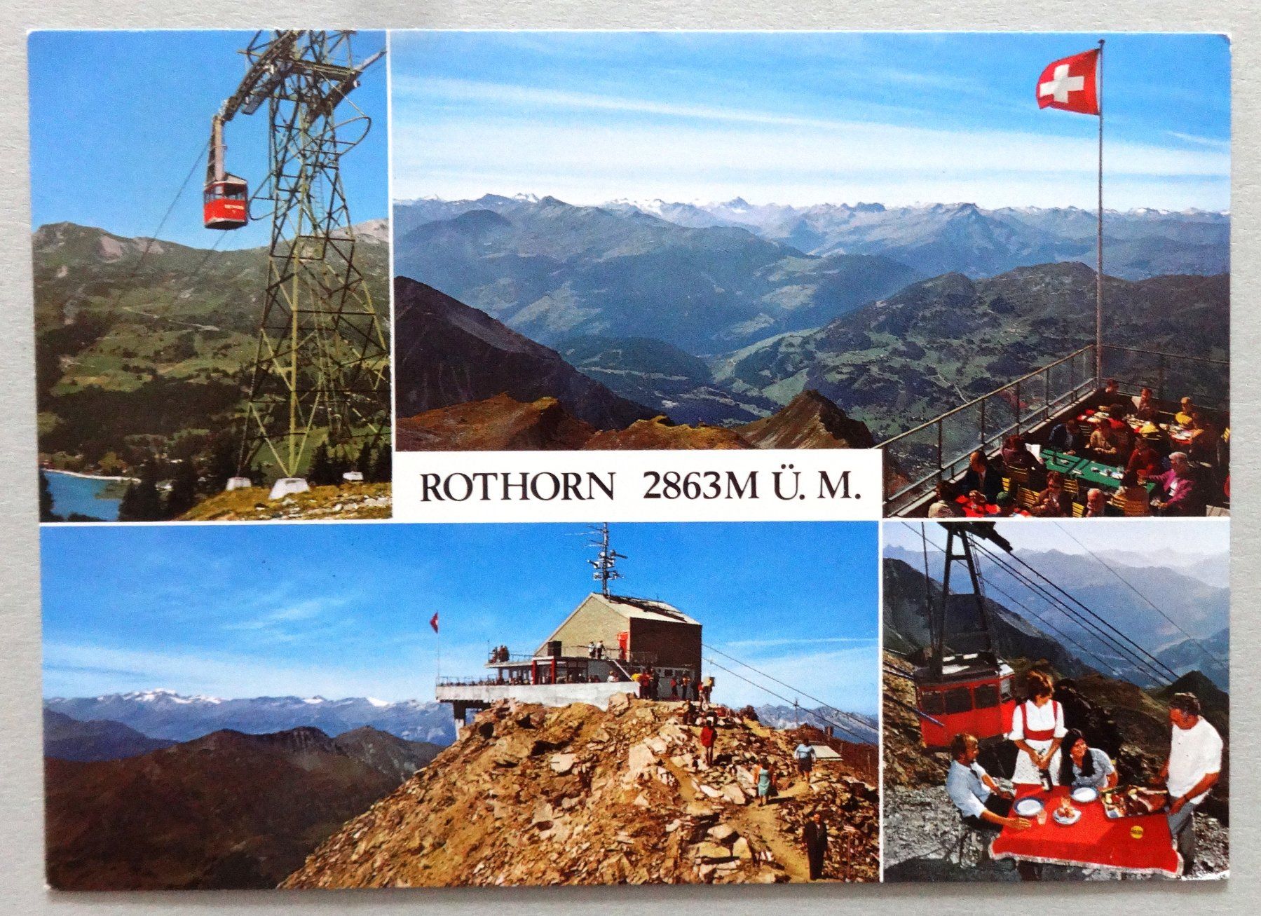 Ansichtskarten: Rothorn Lenzerheide, 2863 m ü.M. – Gebraucht aus Fétigny von Billy2miny