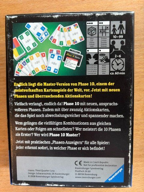 Ravensburger Spiele: Ravensburger Phase 10 Master Kartenspiel gebraucht – Gebraucht aus Disentis/Mustér von MarisaM01 2