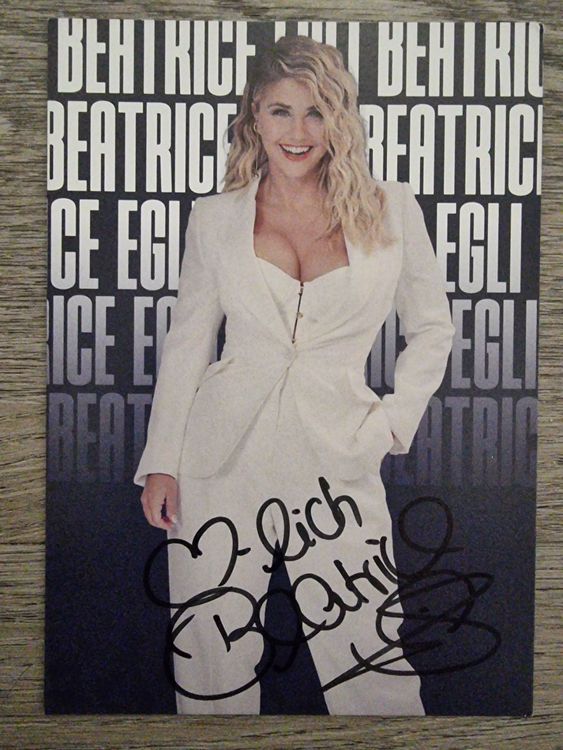Photo Dédicacée Beatrice Egli – Format XXL 20x30cm – Signée Originale