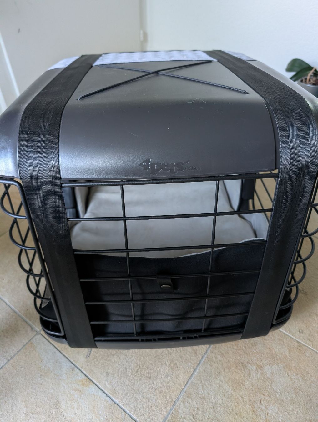 4pets Gabbie, trasporto & Sicurezza: 4pets Caree Transportbox "Cool Grey", neuwertig  – Usato da Flüh venduto da Nadja3345