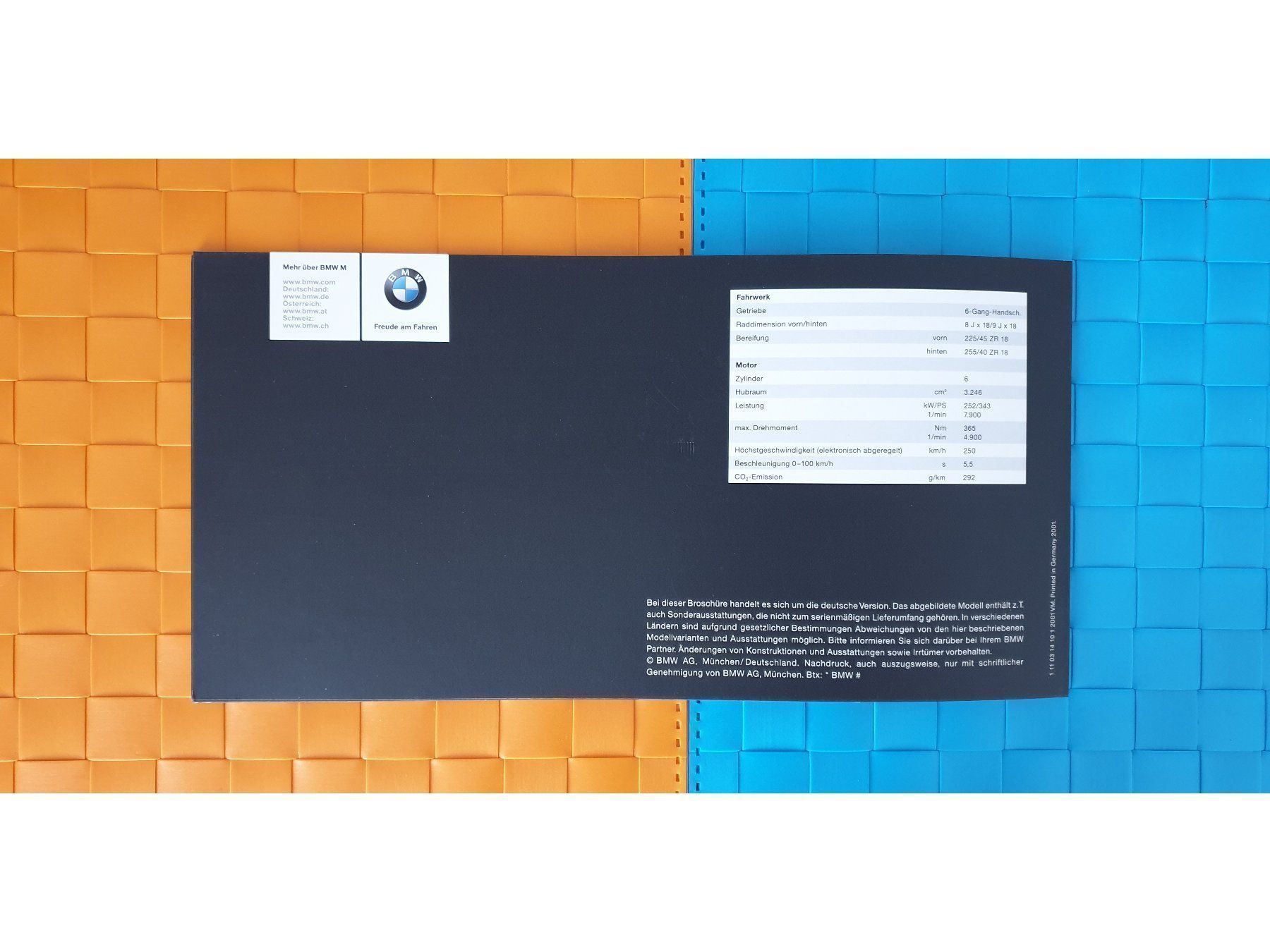 Riviste & Magazine: BMW M3 CABRIO E46 - Prospekt / Katalog – Nuovo (secondo la descrizione) da Viganello venduto da CARLiteratur 3