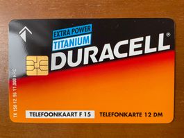 Telefonkarte Niederlande-Deutschland Duracell ungebraucht