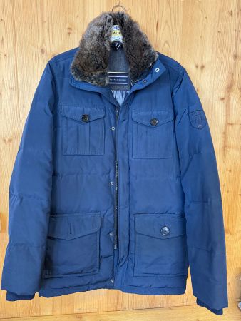 Tommy Hilfiger Herren Winterjacke S Navy mit Fellkragen