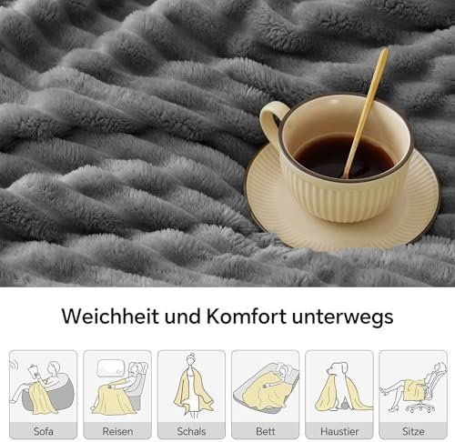 Coperte: Kuscheldecke Flauschig Decke Klein weiche Flanell Decken – Nuovo e nell'imballaggio originale da Hundwil venduto da pak_b5sl 3