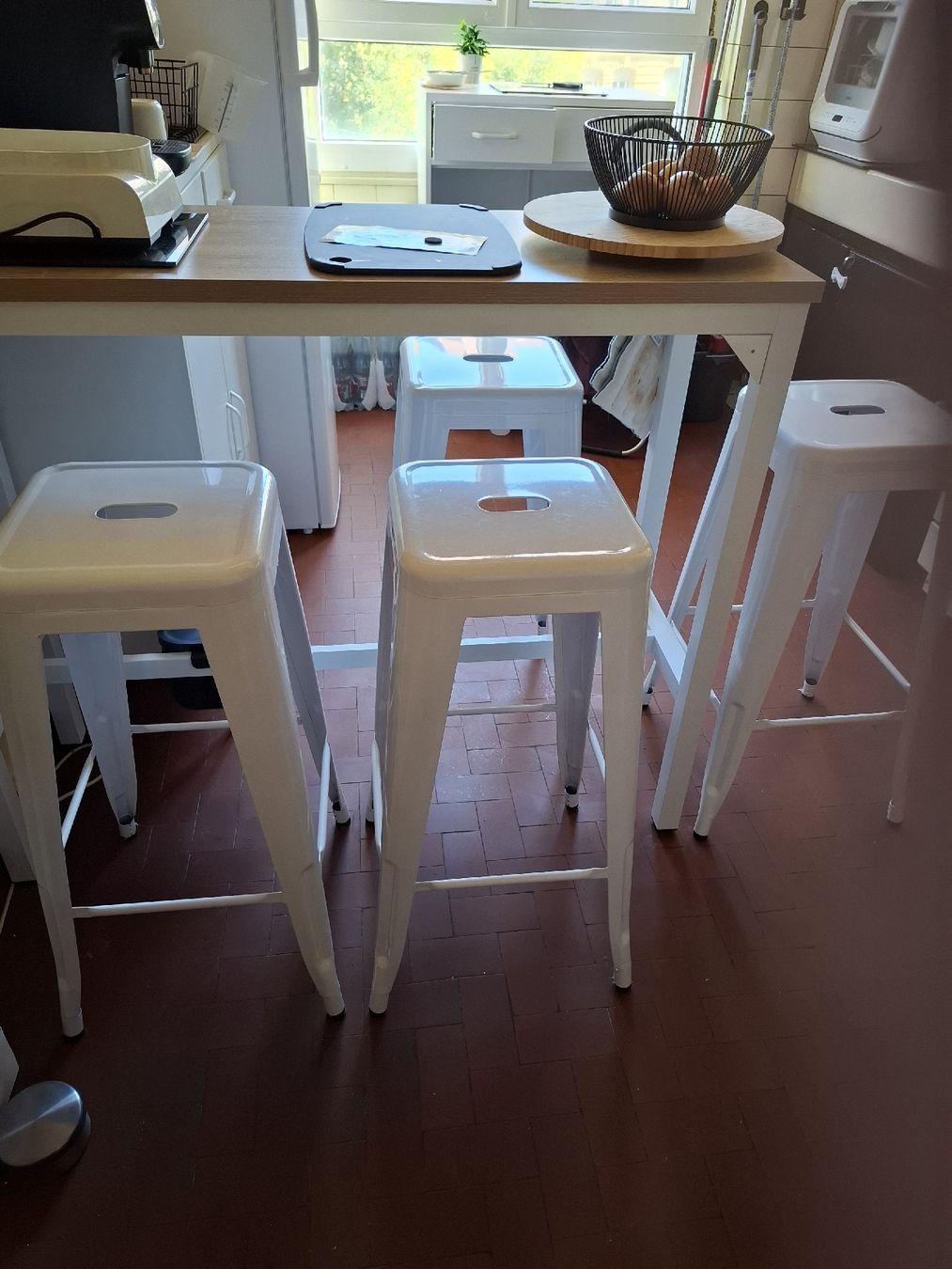 Hocker: Ensemble de 2 tabourets de bar blancs – Neu und originalverpackt aus Lausanne von Ptite_Dame