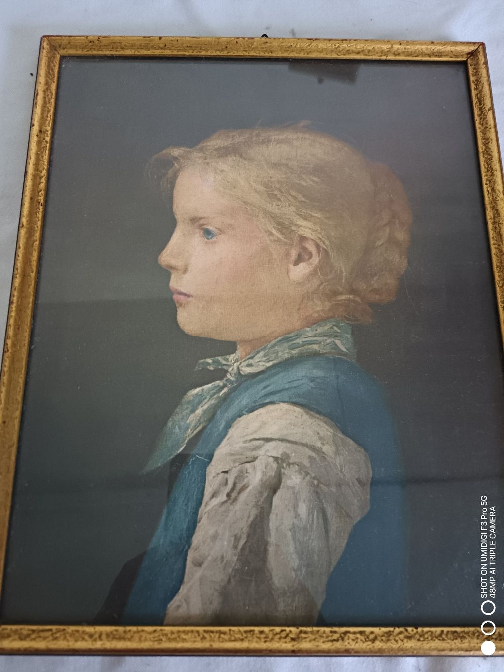 Foto & Immagini: Antikes Bildnis eines Mädchens im Bilderrahmen, Albert Anker – Usato da Aarwangen venduto da to-hirschi 3