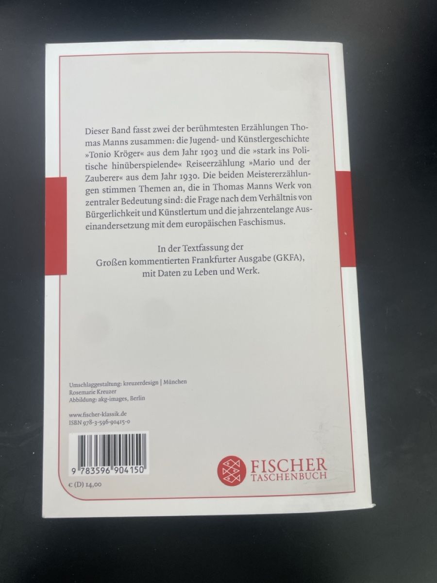 Libri: Buch Mario und der Zauberer von Thomas Mann – Usato da Luzern venduto da nat_jwq7 1