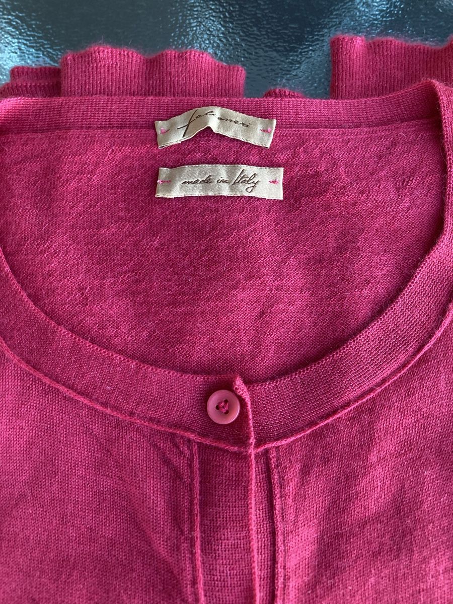 Falconeri Giacche: FALCONERI Strickjacke, Himbeerfarbe, Gr. S, 100% Kaschmir – Nuovo (secondo la descrizione) da Zürich venduto da elegantissima 1