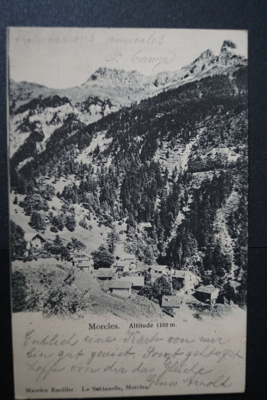 Ansichtskarten: AK Morcles Altitude 1162 m – Gebraucht aus Böckten von Hansi36