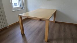 Tisch massiv Weissbuche verlängerbar