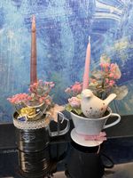 Herbstdeko Weihnachtsdeko Etagere Vogel Shabbydeko Villeroy