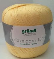 Häkelgarn 100 gründl 120 gelb filethäkeln klöppeln Häkeln
