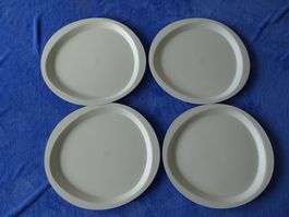 4 Servier-Tablett hellgrün, NEU. Durchmesser 40-43cm
