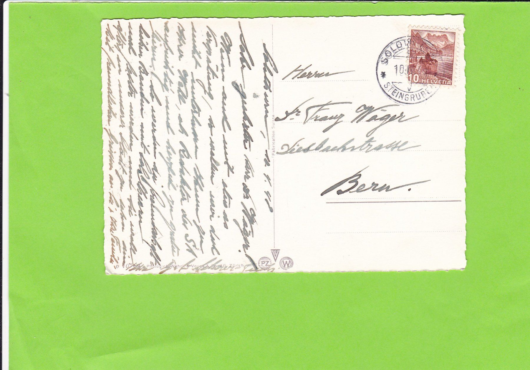 Cartoline postali: Solothurn, St. Ursenkirche – Usato da St. Peterzell venduto da neckertal 1