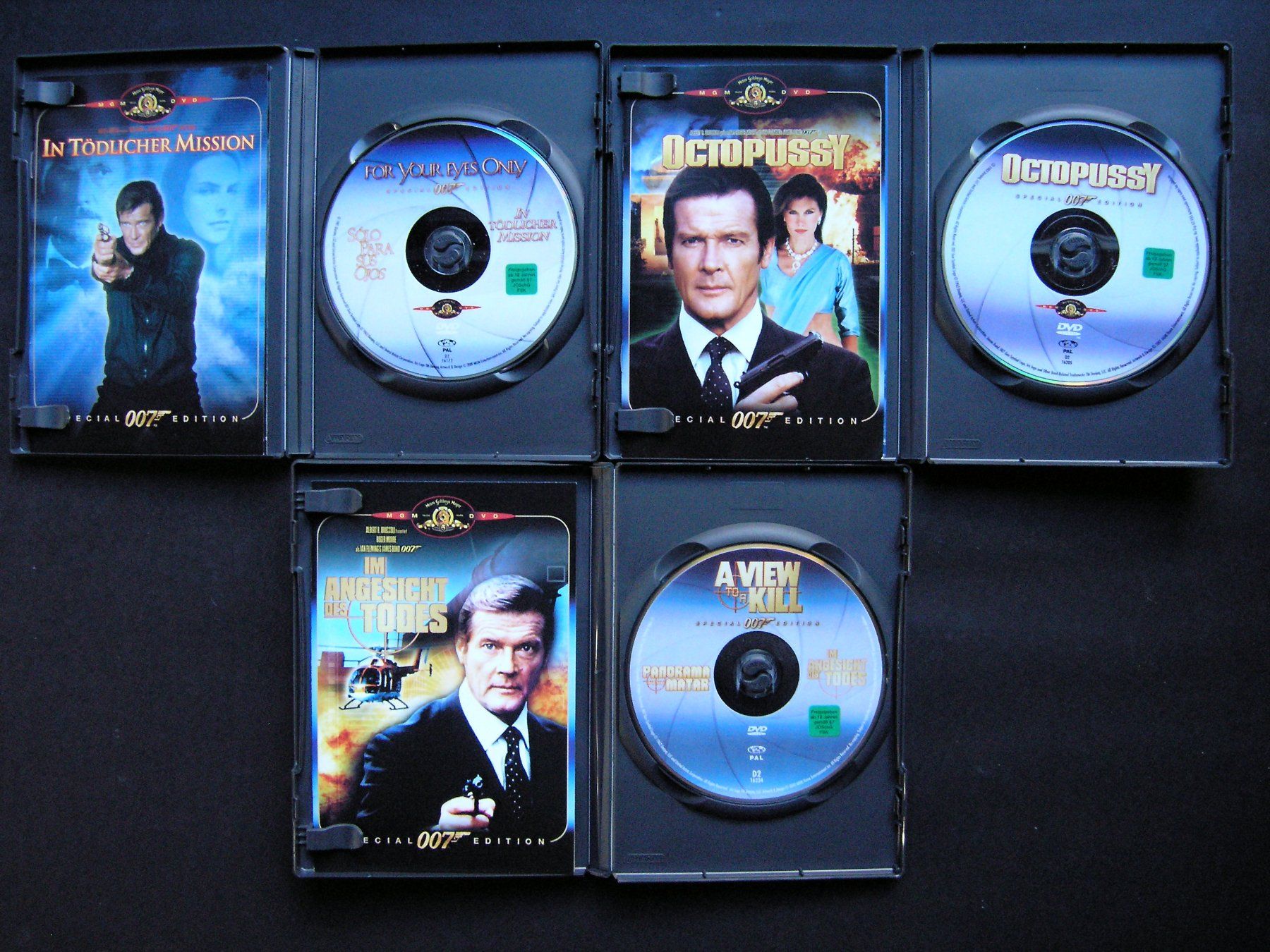 Alle DVDs: JAMES BOND MGM 007 COLLECTION ROGER MOORE EDITION – Gebraucht aus Zuzwil SG von  3