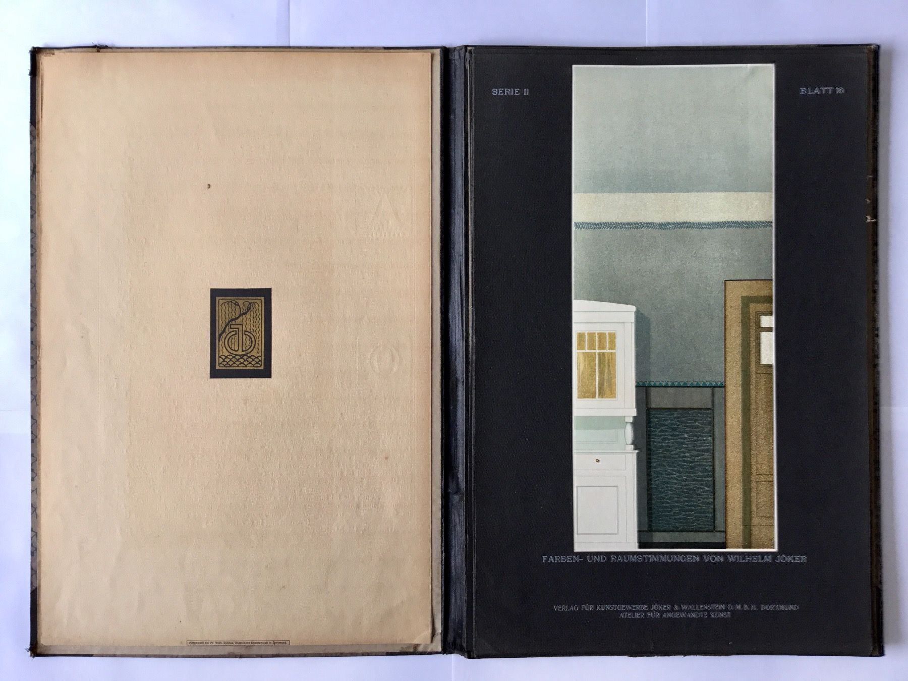 Bücher: Mappe mit Farbtafeln Wilh. Jöker 1908 | Dekorative Malereien – Gebraucht aus Eggersriet von Wiese61