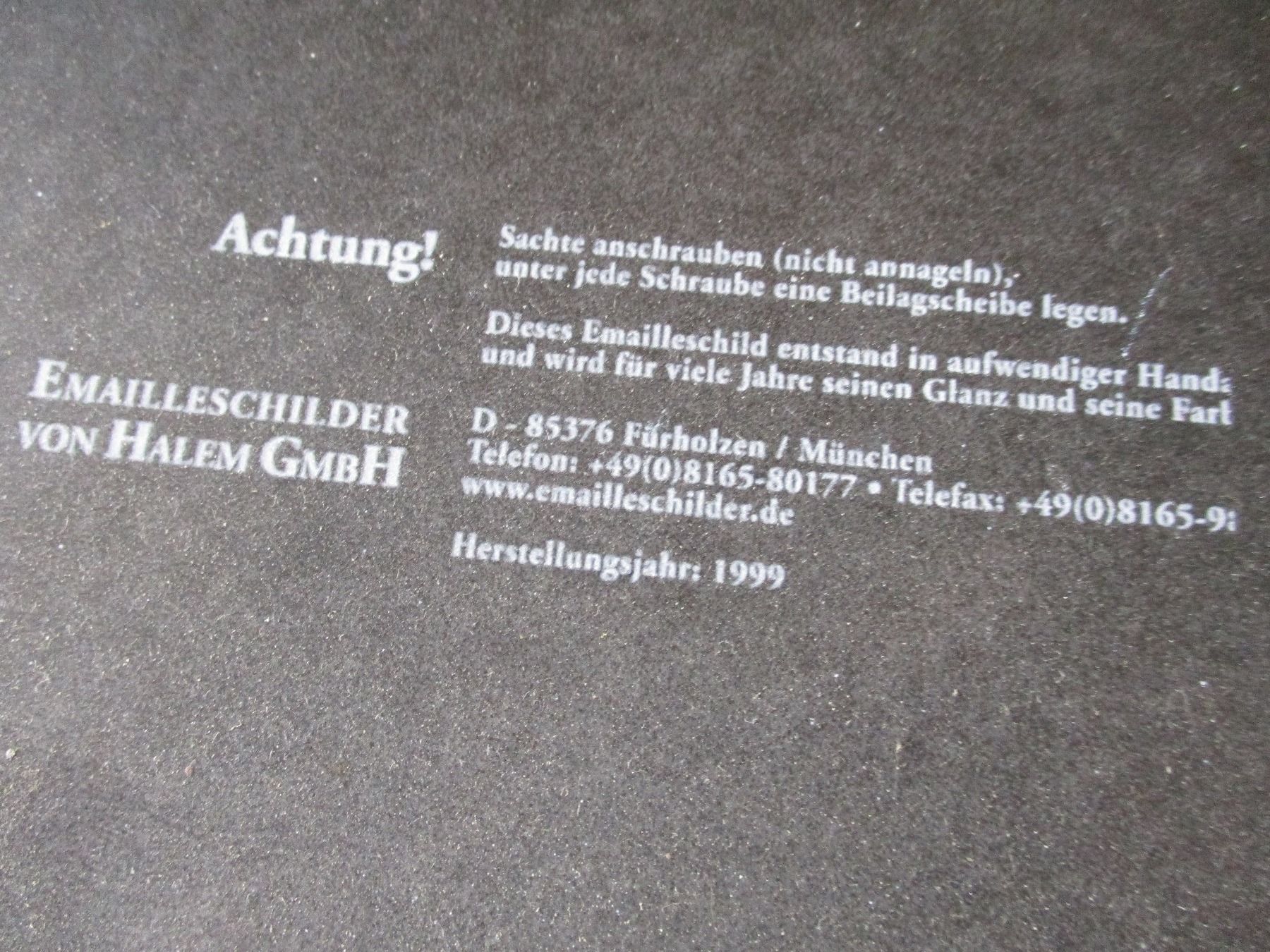 Insegne: BREITLING  FIGHTERS  Emailschild – Usato da Ottikon Gossau ZH venduto da hokuspokus 5
