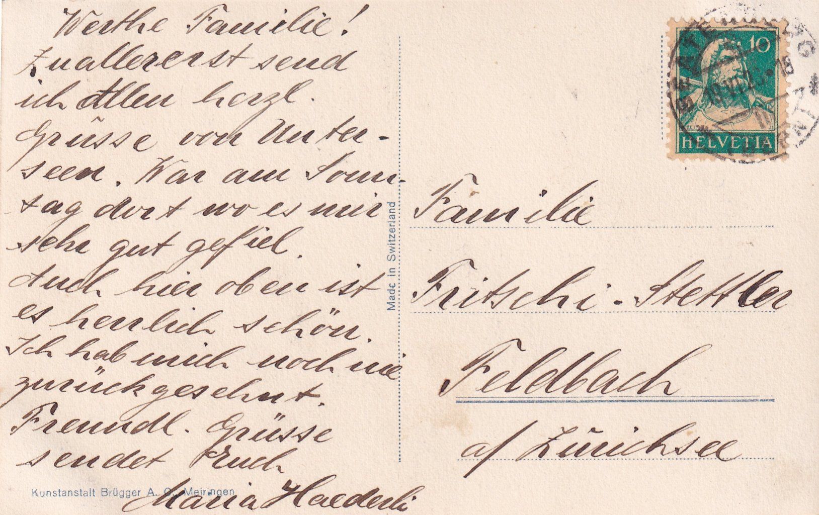 Cartoline postali: Beatenberg - Hotel National – Usato da Hombrechtikon venduto da Rudolf07 1