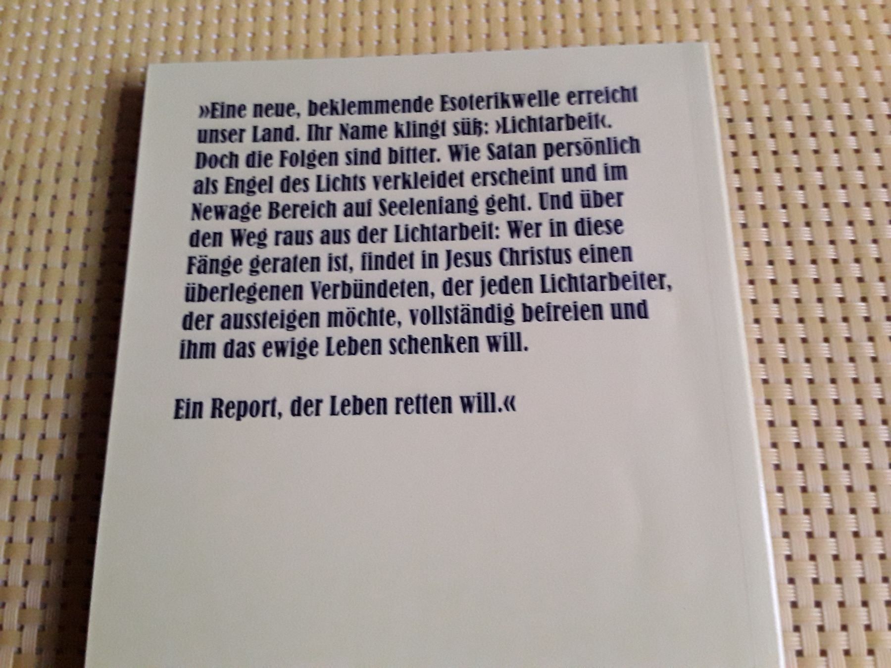 Libri: Lichtarbeit  - Der Weg ins Dunkel – Usato da Rebstein venduto da Buchsi03 1