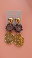 Candy Sweet Statement-Ohrringe Gold / Violett – Neu