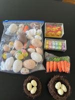 Ostereier Deko Set mit Küken und Karotten Konvolut