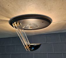 Vintage 1980 Deckenleuchte Ceiling Lamp black-acrylic Lampe
