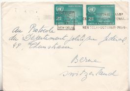 Brief New Dehli - Bern via Malmö 1954