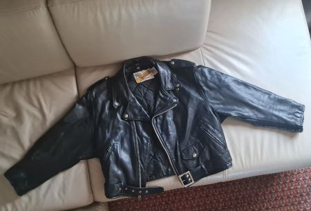 Lederjacke in schwarz, Grösse M