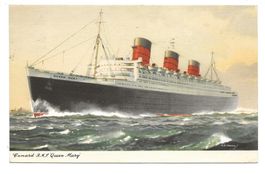 Hochsee - Dampfschiff - R.J.S. Queen Mary - Southampton 1567