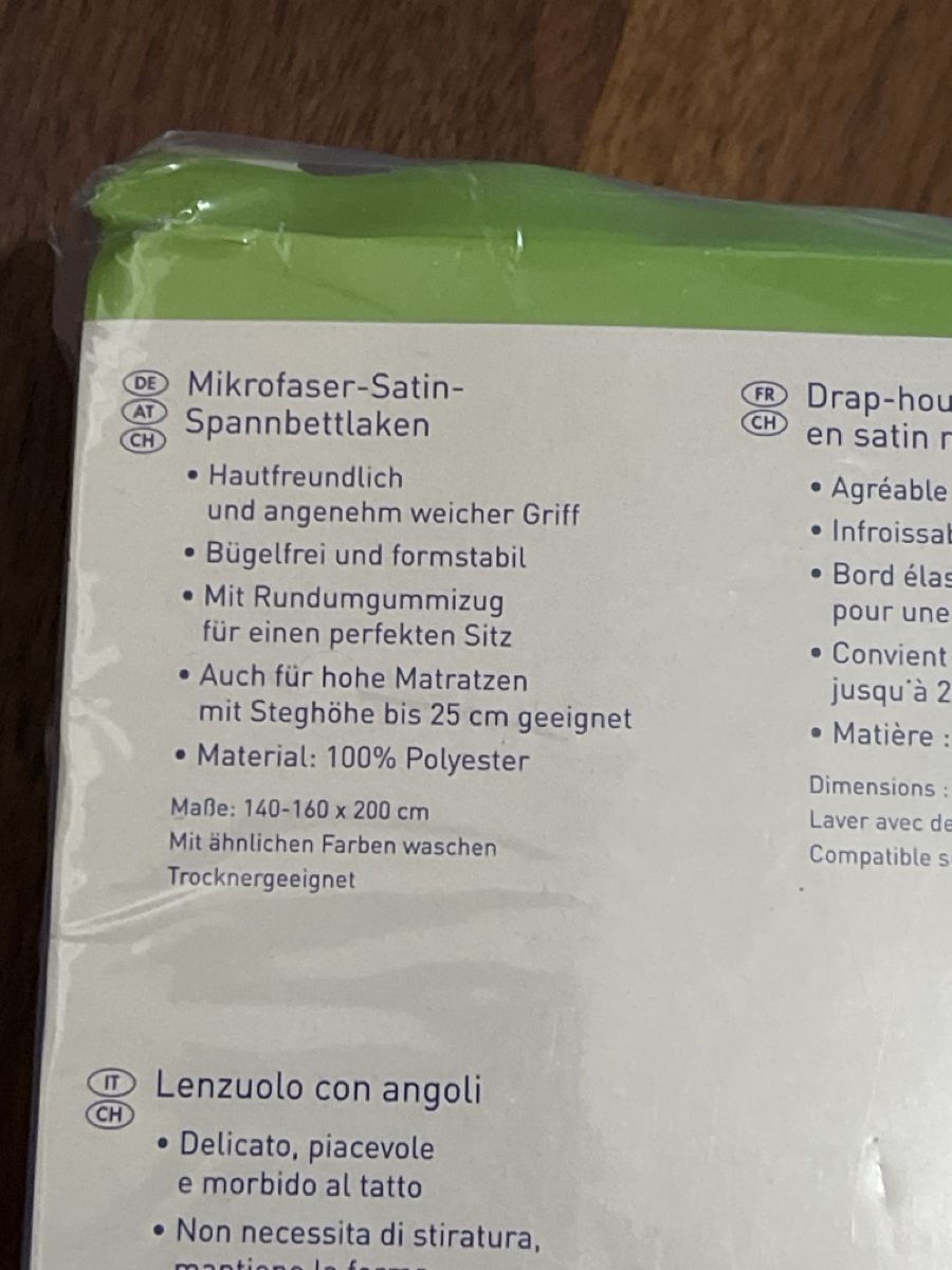 Biancheria da letto: Spannbettlaken Fixleintuch 160x200 – Nuovo e nell'imballaggio originale da Andelfingen venduto da estark 2