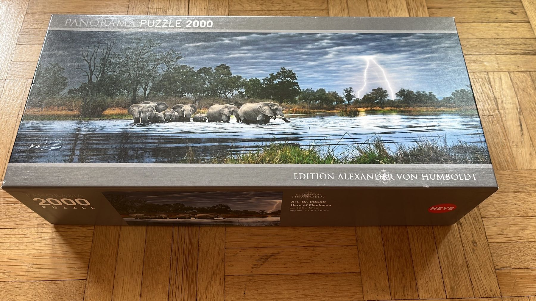 Heye Puzzles: Panorama Puzzle 2000 Teile Elefanten Gewitter – Gebraucht aus Zürich von Gurkis