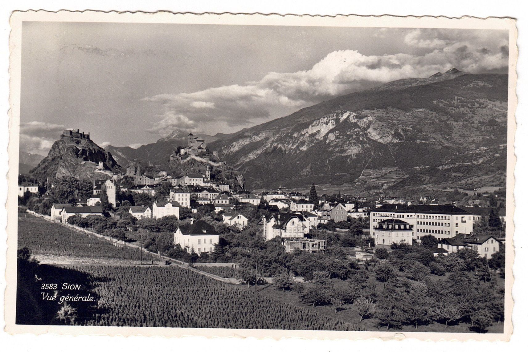 Ansichtskarten: Sion, vue générale – Gebraucht aus La Tour-de-Peilz von amjust