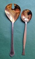 2 Löffel Silber - Melchior vergoldet 14 cm vintage Top