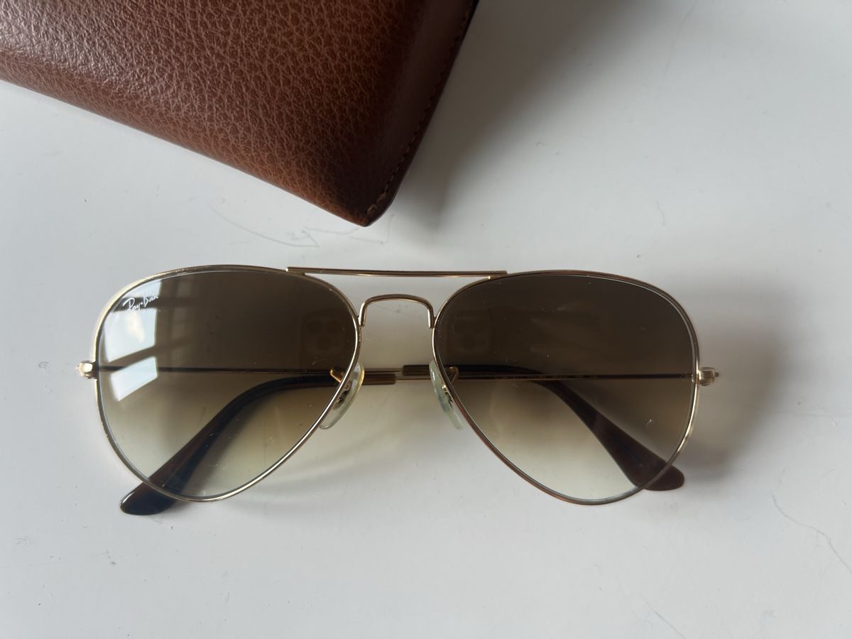 Ray-Ban Occhiali & Lenti: Ray-Ban Aviator Sonnenbrille braune Gläser mit Etui – Usato da Bern venduto da leo_lnw8 1