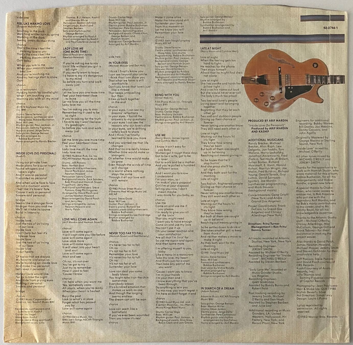 Schallplatten: George Benson, In Your Eyes – Gebraucht aus Flums von  3