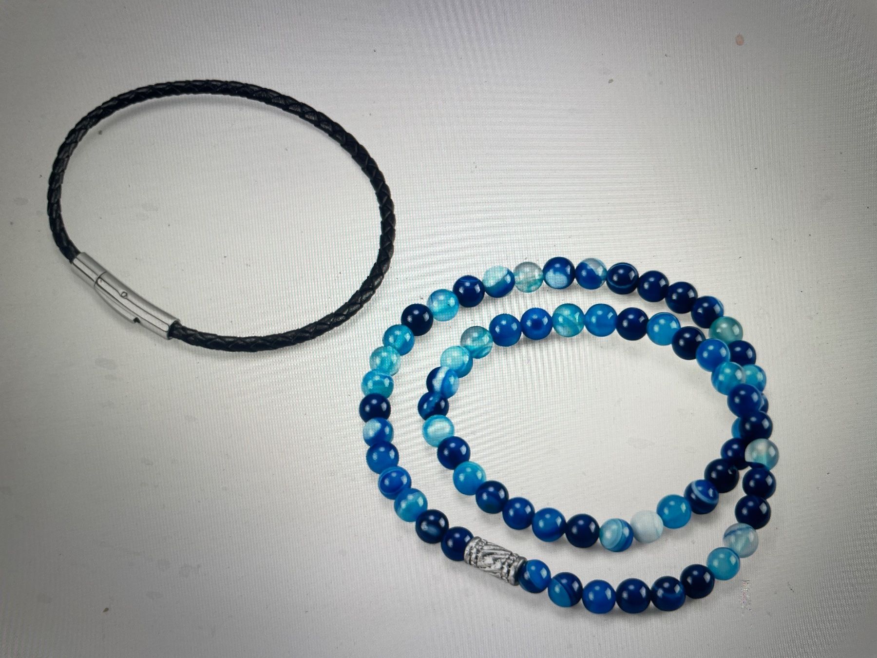 Bracciali & Braccialetti: RANCHI ARMBAND SET MIT BLAUEN STEINEN – Nuovo (secondo la descrizione) da Egg b. Zürich venduto da underworld 1