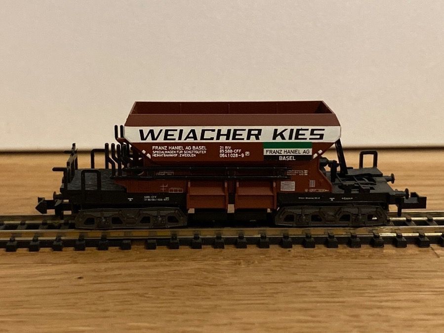 Trix Modellini di ferrovie: Minitrix 13294 Güterwagen "Weiacher Kies" – Nuovo (secondo la descrizione) da Schlierbach venduto da Look8