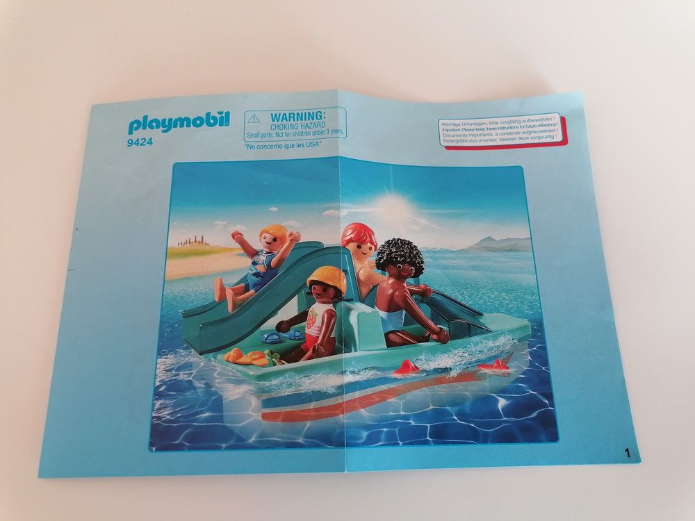 Playmobil Family Fun 9424 Pedalò, Barca Giocattolo, Nuovo In Scatola, Dai 5 Anni