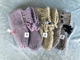 Bettsocken 31-34 aus Merinowolle
