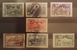 2848) 1914-1931, Satz Gebirgslandschaften sauber gestempelt