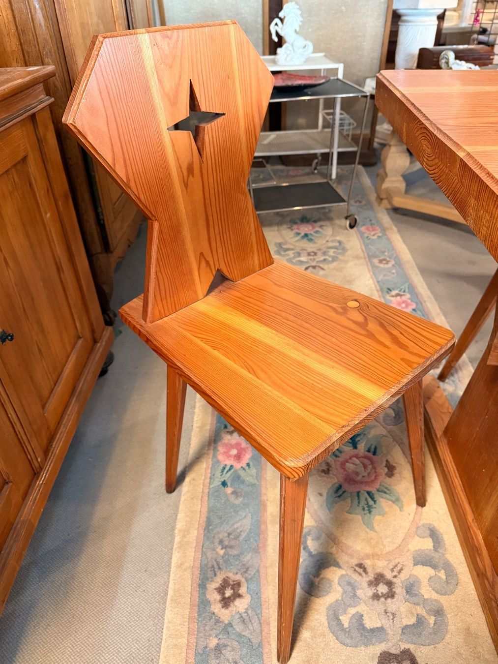 Set di tavolo e panche: Ensemble table et chaises en mélèze. Superbe état – Usato da St-Maurice venduto da crab-dvdbn 1