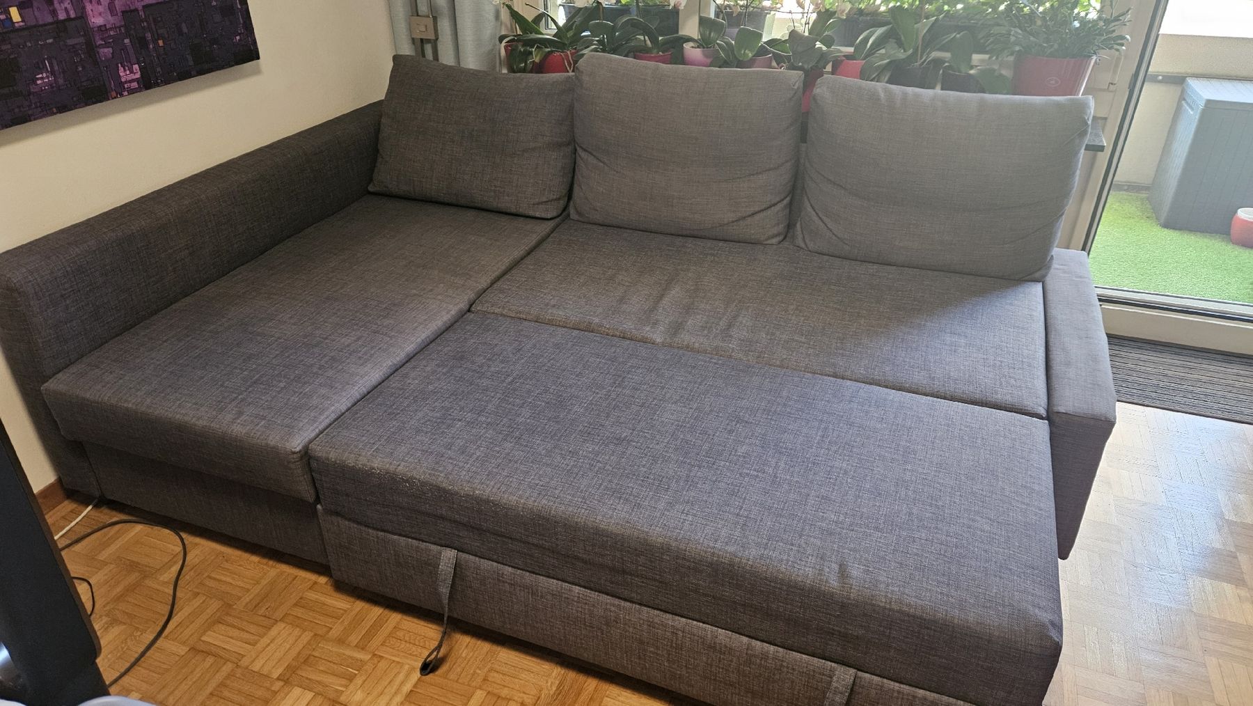 Ikea Divani: Eckbettsofa mit Bettkasten, dunkelgrau. – Usato da Dietikon venduto da StefanAl 1