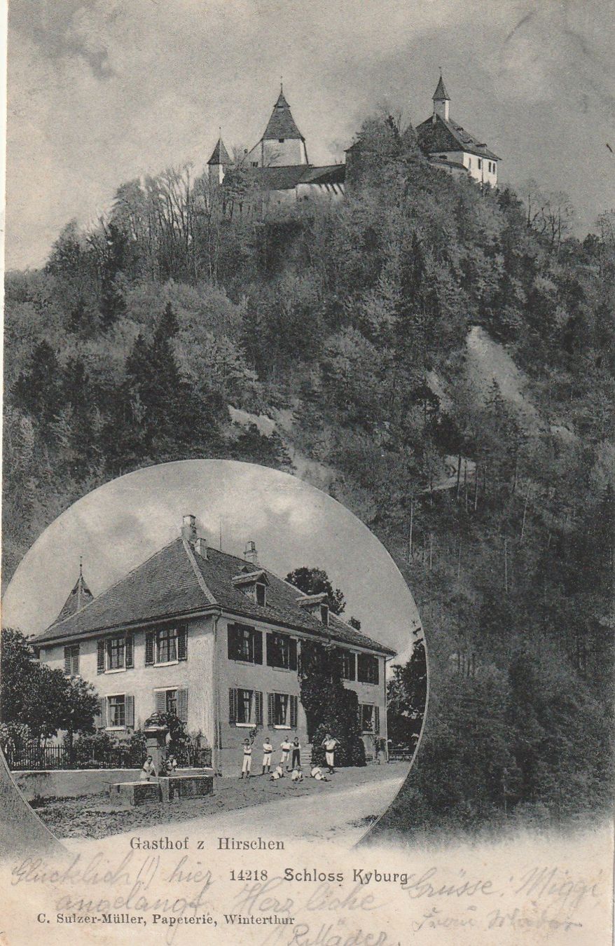 Ansichtskarten: Kyburg Restaurant Hirschen – Gebraucht aus Rorschacherberg von fratovi2