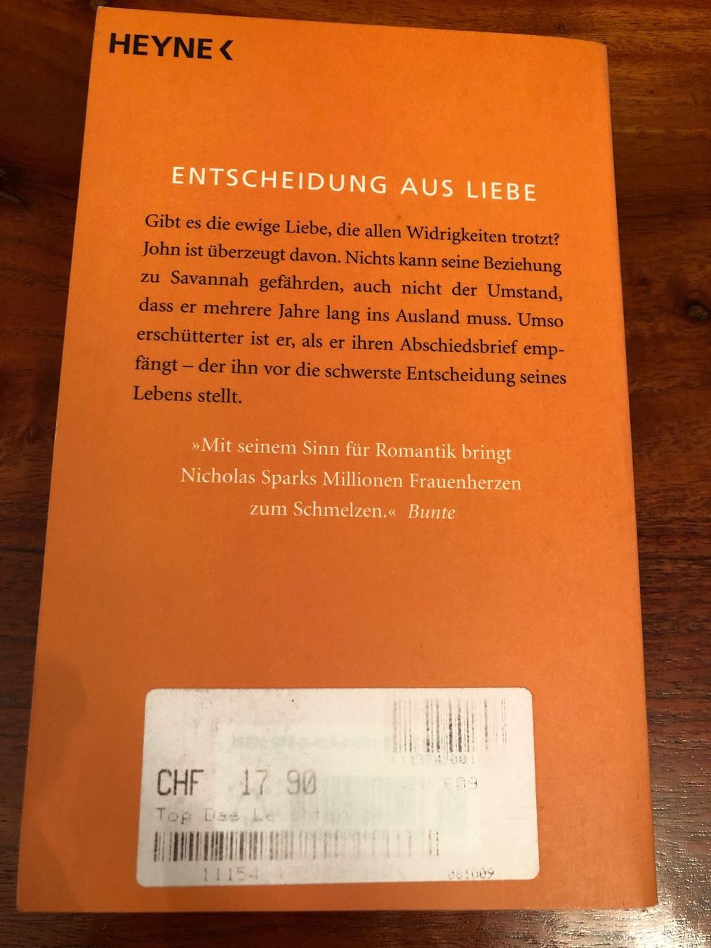 Bücher: Nicholas Sparks - Das Leuchten der Stille – Gebraucht aus Schübelbach von Dolly990_2 1