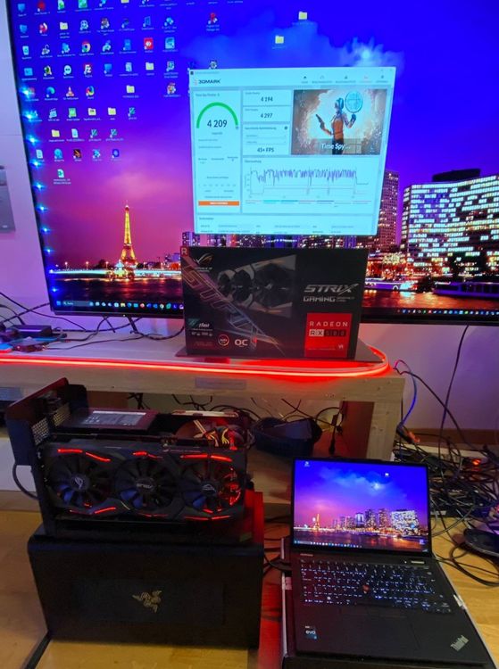 RAZER CORE X inkl ASUS ROG Strix Gaming RX580 ab 1.- (Gebraucht) in ...